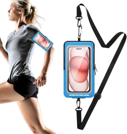 Phone Armband, Adjustable Phone Arm Bands, Waterproof Wrist Bag, Storage Pouch & Outdoor Workout Gear, Ideal for Smartphones, Exercise, Hiking, and Travel Gear, 7.48x4.13 inches
