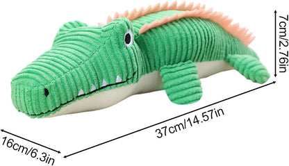 zwxqe Crocodile Stuffed Animal, Dog Plush Toys, Cute Bite-Resistant Soft Chew Toy, Durable Teething Pet Supplies, Interactive Play for Puppies & Dogs to Stay Busy and Entertained