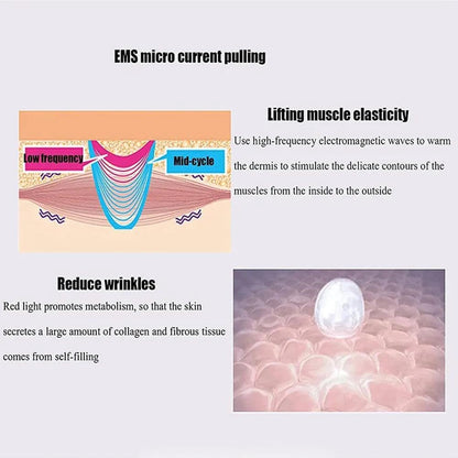 domoi Face Massager Roller Y Shape Face Lifting Device Double Chin Remover Face Care Skin Care Tools (Pink) Easy Install Easy to Use