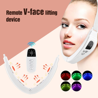 Contourflex 4-in-1 Massager for Face, Reviona Contour Flex Facial Sculpting Device, 5 Nursing Modes & 15 Levels of Intensity &180° Foldable with Remote Control (Pink)