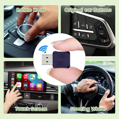 Wireless CarPlay Adapter CarlinKit Mini Ultra – 2 in 1 for Android Auto, Plug & Play Wired to Wireless Converter, Fastest Connection for Factory OEM Car 2019+ Models