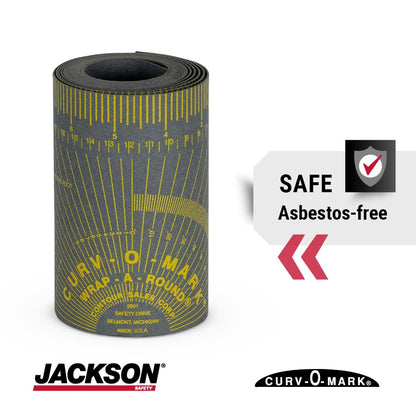 Jackson Safety 14766 Curv-O-Mark Wrap-A-Round Ruler, X-Large, Grey, Tube Diameter 4" to 12"
