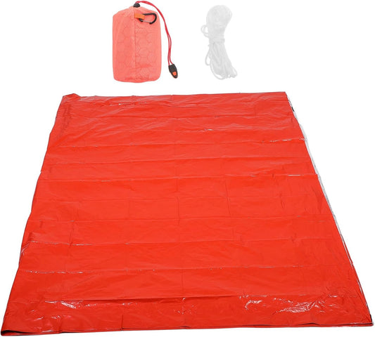 Yardwe Emergency Sleeping Bag Life-Saving Blanket Outdoor Warming Shelter Waterproof Windproof Tent Survival Gear Multi-use Survival Tent