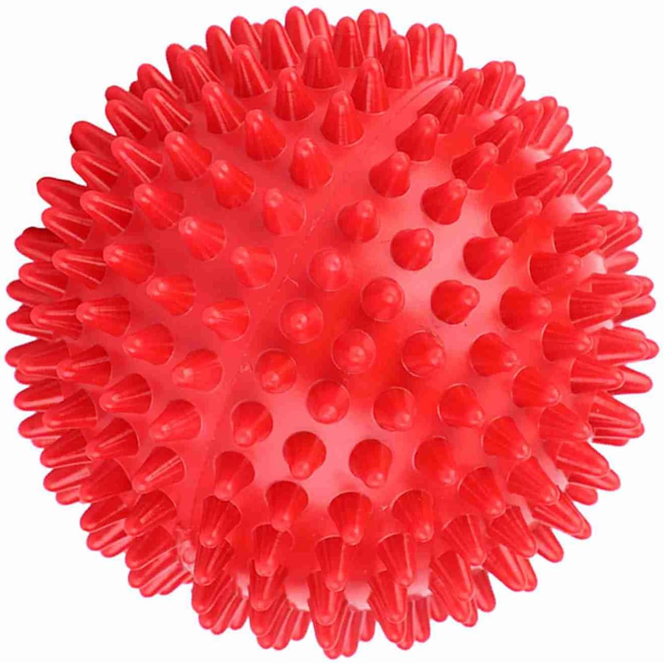 Fictory Red Spiked Massage Ball Muscle Relief Pain Recovery Portable Fitness Tool 3"