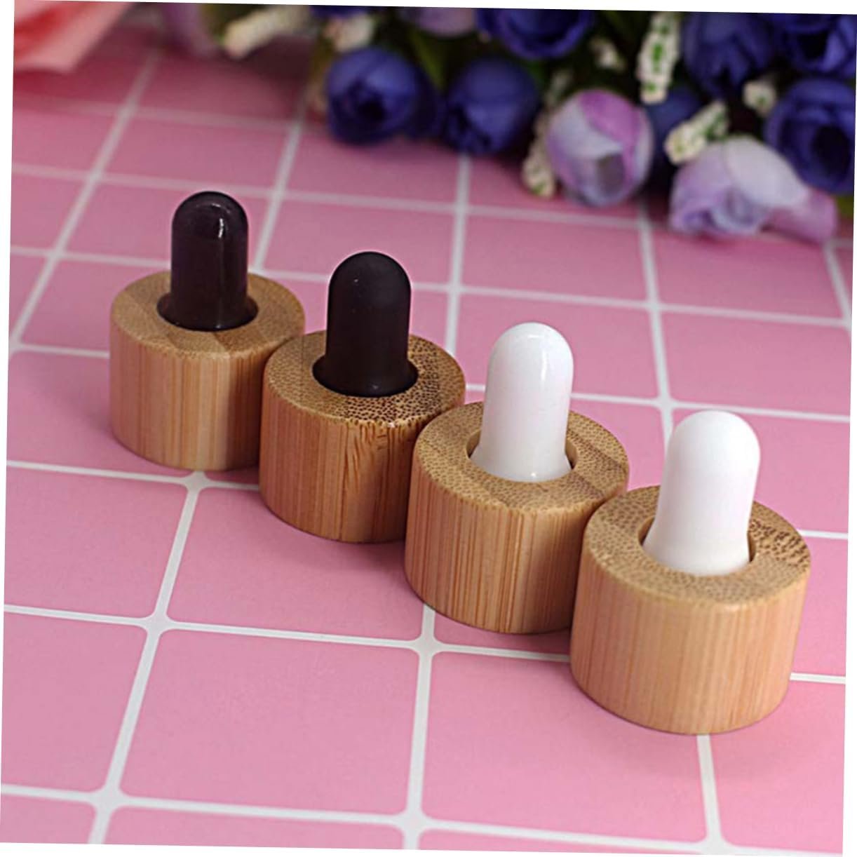 SOIMISS Replacement Bottle Lids Essential Oil Dropper Caps 6pcs Tight Seal Easy to Use for Aromatherapy DIY