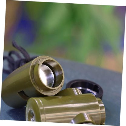 VICASKY 2Pcs Multi Function Outdoor Emergency Whistle with LED Light and Compass Survival Whistle Tool