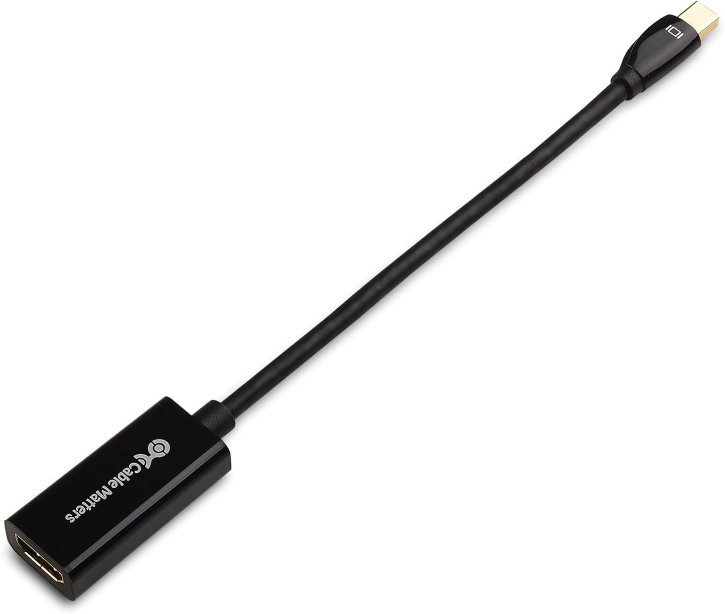 Cable Matters Mini DisplayPort to HDMI Adapter (Mini DP to HDMI), Thunderbolt and Thunderbolt 2 Compatible for MacBook Pro/Air, iMac, Surface Pro, Surface Book and More, Black