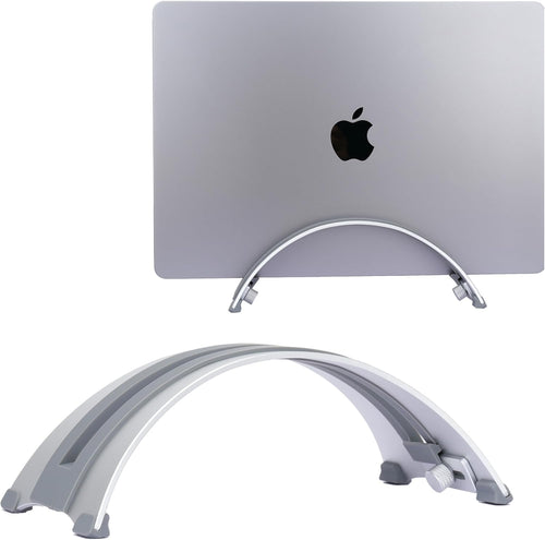 Psitek ARC Adjustable Vertical Laptop Stand - 6061 Aluminum, CNC Precision, Anodized Finish, Fits All Laptops Including 17-inch, Ventilated Design, Anti-Slip Silicone Pads