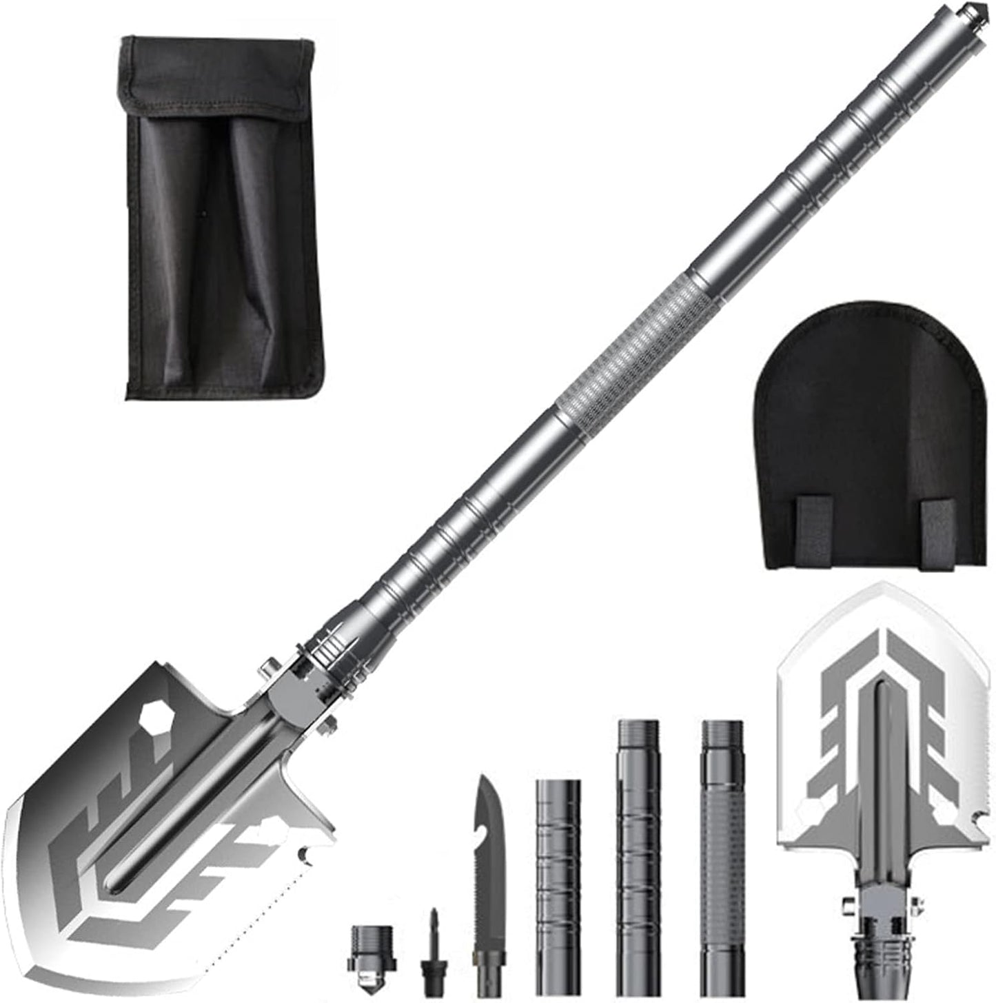 ROWCES Folding Camping Shovel Outdoor Multitool Survival Equipment for Hiking Gardening Emergency