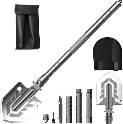 ROWCES Folding Camping Shovel Outdoor Multitool Survival Equipment for Hiking Gardening Emergency