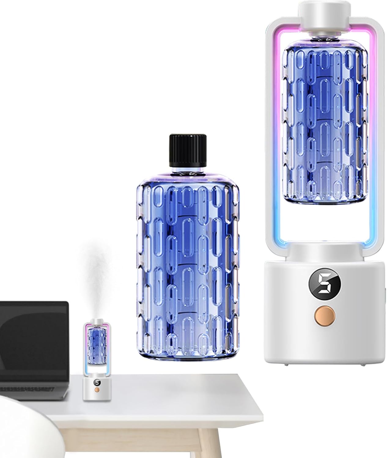 Aromatherapy Diffuser, Wall Mounted Oil Diffuser for Home, Multi-Level Adjustable Modes, Smart Timing Function, Cordless Air Freshener, Ideal for Yoga Rooms, Nurseries, Relaxing Spaces