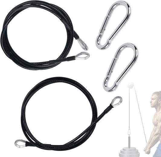 Dsyboko 39 Inch Fitness Extension Cable, Home Gym Cable Pulley System Fitness Cable for Pulley Machine Accessories,Thick 5Mm Heavy Duty Pulley Cable for Home Gym, Black