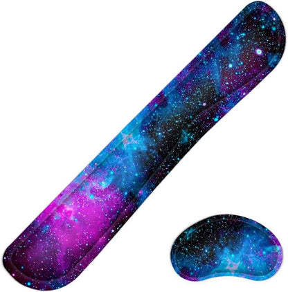 Wrist Rest for Computer Keyboard and Mouse Pad Support Memory Foam Set Easy Typing and Wrist Pain Relief Ergonomic Lightweight Anti-Skid Wrist Cushion for Office Gaming Laptop Mac (MPH-KM39)