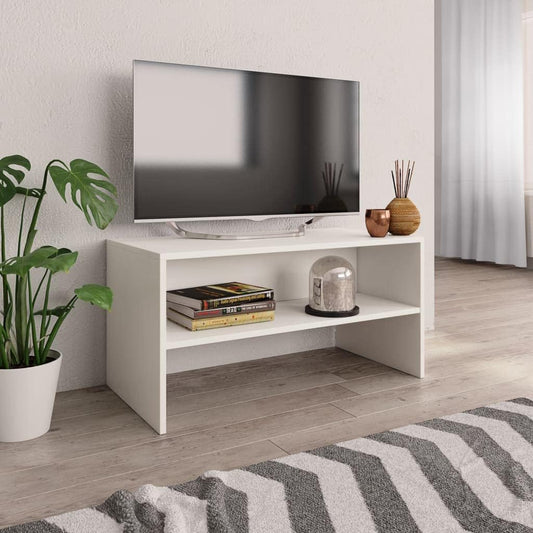 KTHLBRH TV Unit Cabinet TV Stand Side Table TV Cabinet White 80 x 40 x 40 cm in Particle Board for Living Room Bedroom Office