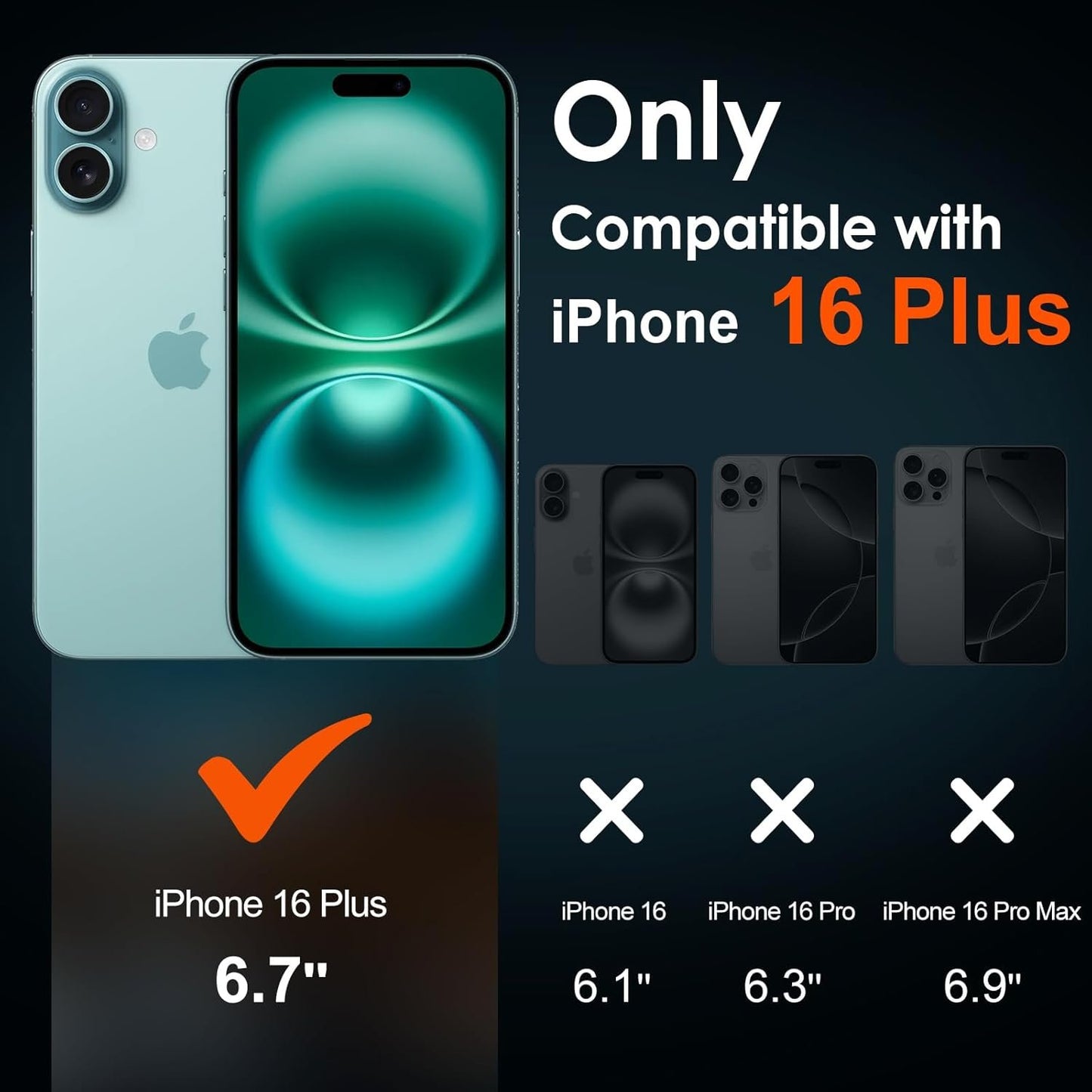 ivoler 2 Pack Tempered Glass for iPhone 16 Plus 6.7 Inch Screen Protector with [Easy Installation Frame] Full-Coverage, 9H Hardness Anti Scratch, Bubble Free