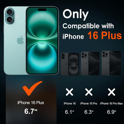 ivoler 2 Pack Tempered Glass for iPhone 16 Plus 6.7 Inch Screen Protector with [Easy Installation Frame] Full-Coverage, 9H Hardness Anti Scratch, Bubble Free