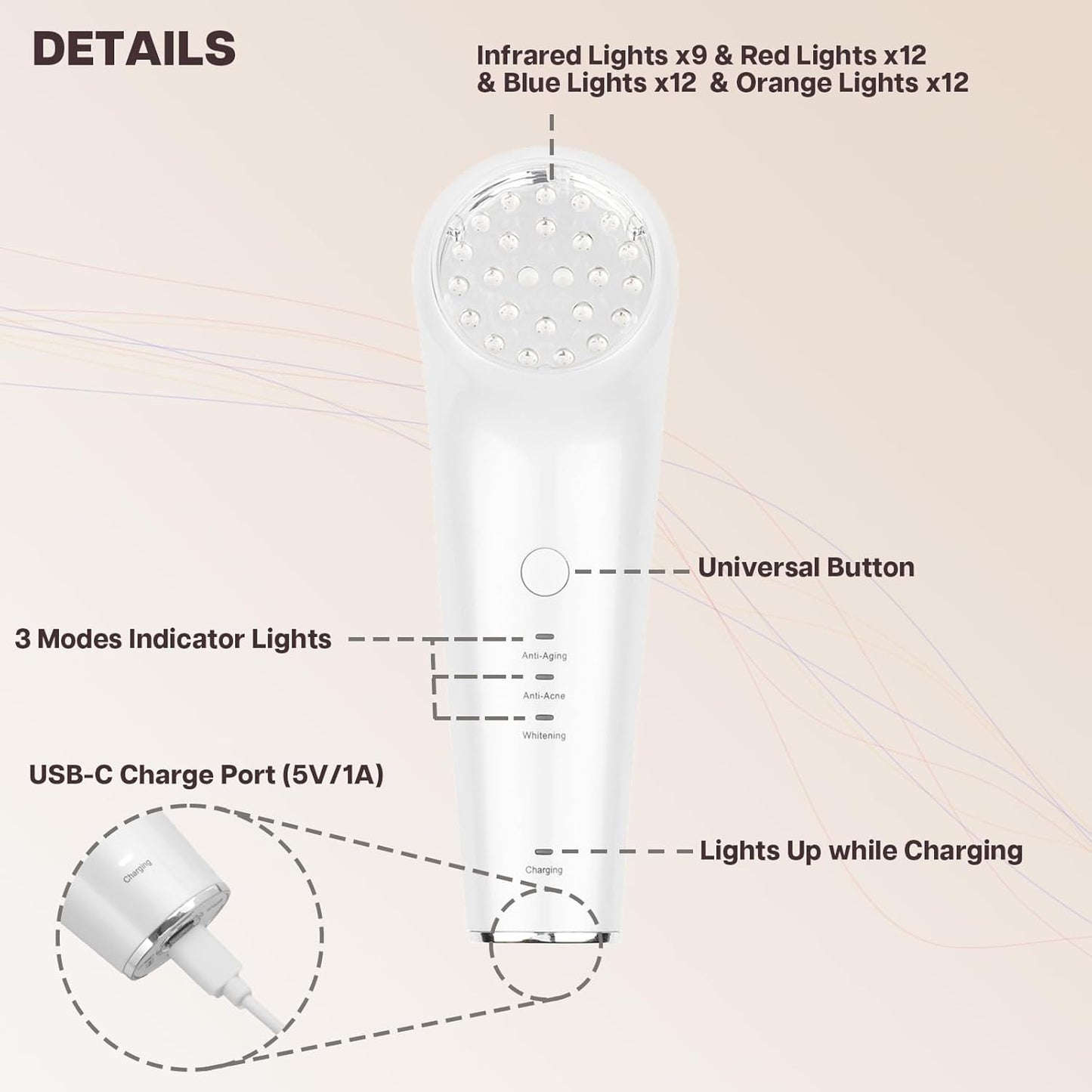 VRAIKO Handheld Skin Rejuvenation Beauty Device for Face and Body, Home-use facial massager and skin toning device for a more glowing and radiant complexion