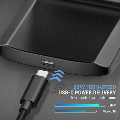 Wireless Charger 20W max Fast Wireless Charging Stand Compatible with iPhone 14 15 16 Pro Max/13 Pro/12/11/XS max/Xs/XR/8, Samsung Galaxy S24/S23/S22/S21/S20/Note 20 and More Phones (NO AC Adapter)