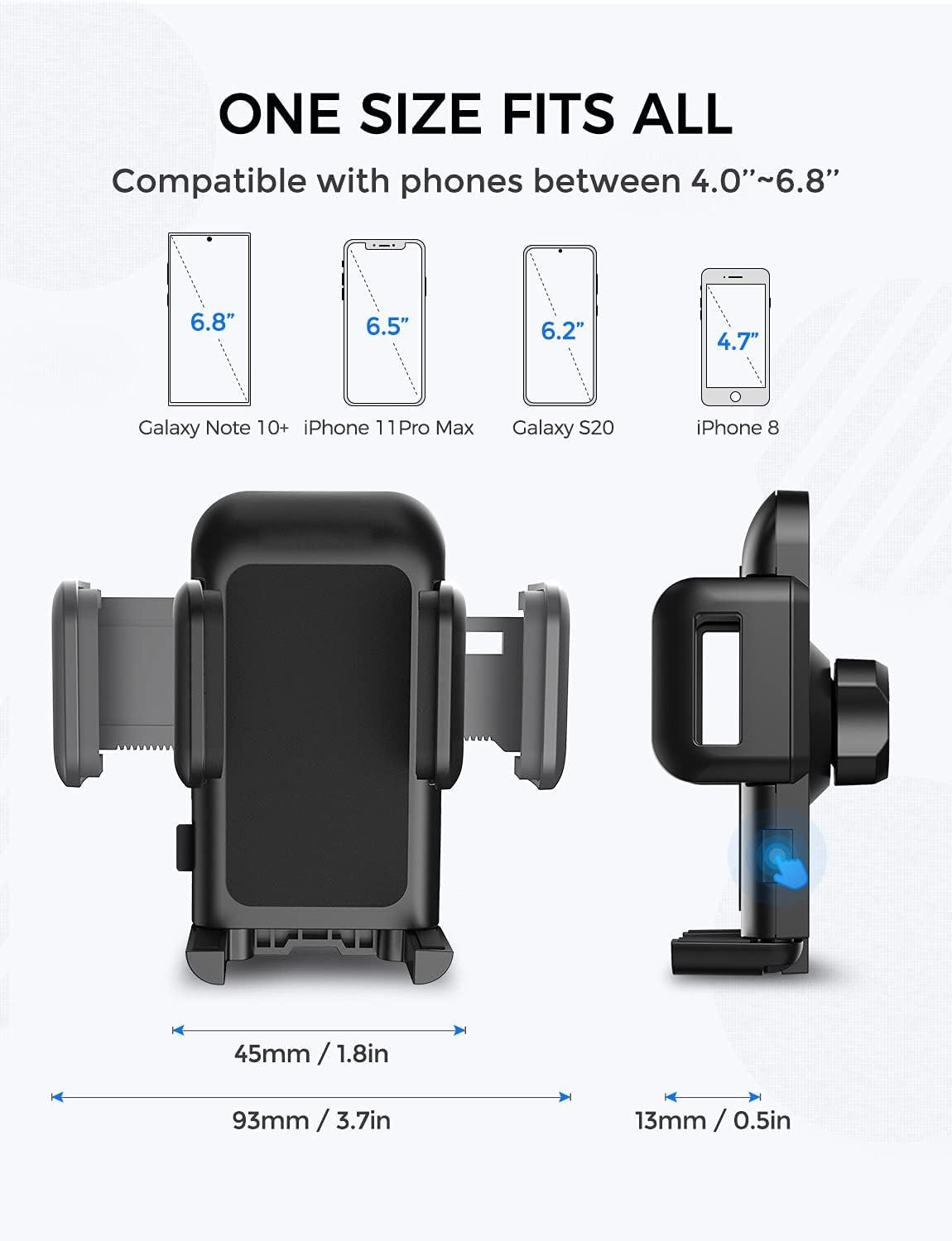 VSSMSSA CD Slot Phone Holder for Car, 360° Rotation CD Slot Car Phone Mount, Easy One Touch CD Slot Cell Phone Holder Compatible with iPhone, Samsung, LG, Moto, Huawei, Nokia, and Other Smartphone