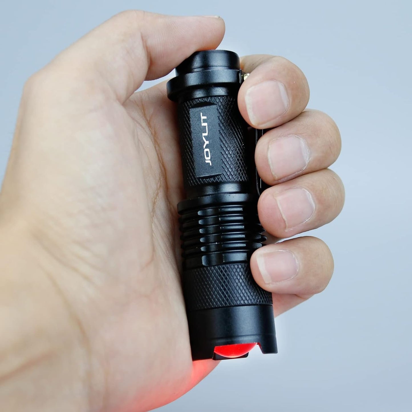 JOYLIT Red Light Mini Focus Tactical Flashlight 620nm LED Torch Lantern,Waterproof and 3 Light Modes,Powered by 14500 or AA Battery