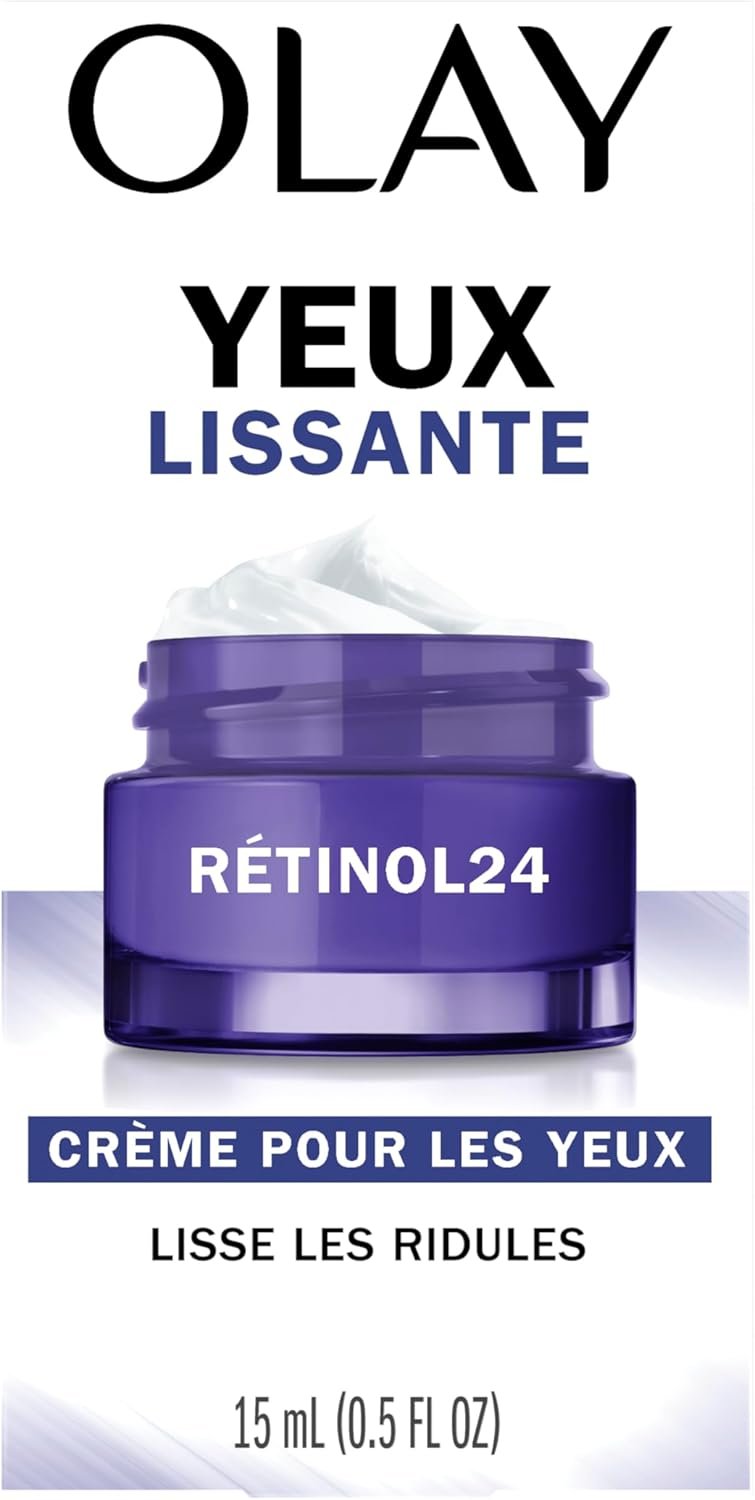 Olay Retinol 24 Night Eye Cream for Smooth Fine Lines, Fragrance-Free, 15 mL