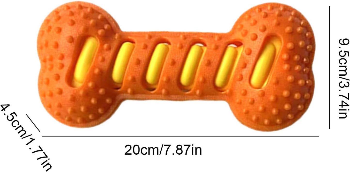 Generico Puppy Chew Toys for Teething, Bone Shape Dog Squeaky Toys, Interactive Pet Supplies for Indoor Play, Crate Training, Teething Relief, Cleaning, Safe & Durable Pet Chew Toys