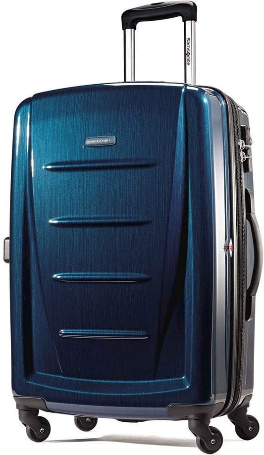 Samsonite Winfield 2 Hardside Luggage with Spinner Wheels, Deep Blue, Checked-Large 28-Inch