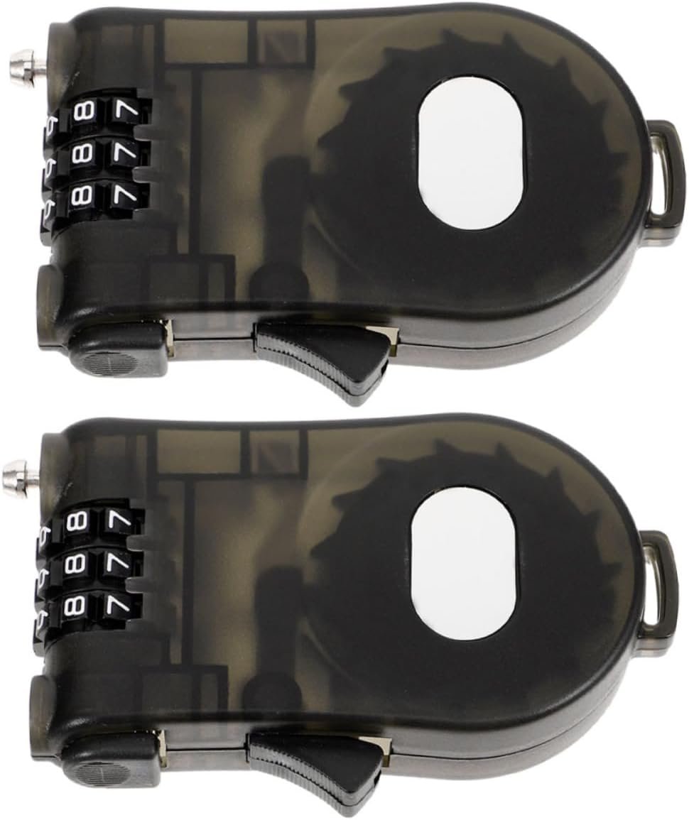 ARTSEWPLY 2Pcs Retractable Cable Lock for Suitcase Adjustable Combination Luggage Lock for Travel Wardrobe and Closet Security Lightweight Durable Theft Protection