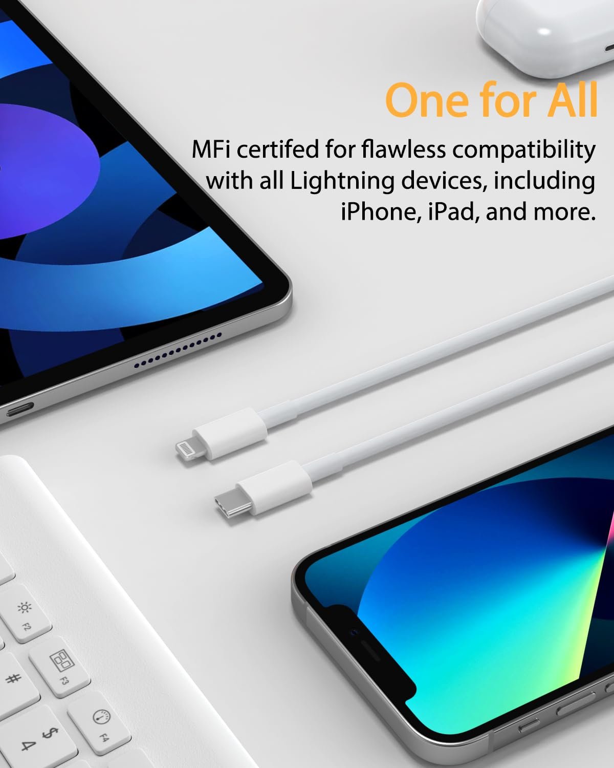 AZMOGDT 5Pack 6FT Long Lightning Cable Fast Charging iPhone Charger Cord for iPhone 14 13 12 11 Pro Max XR XS X 8 7 6 Plus SE, iPad