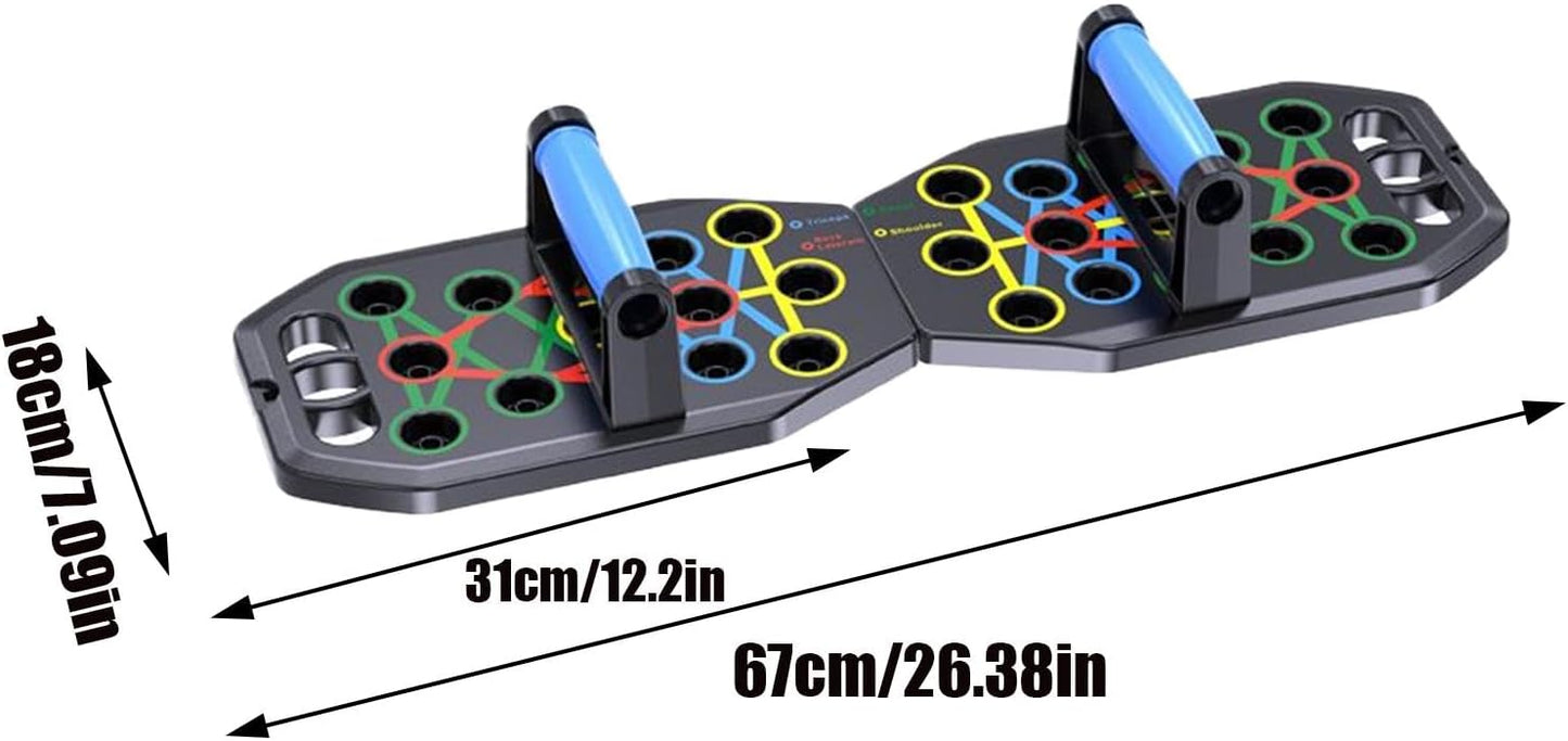 Pushup Board, Non Slip Foldable Pushup Stand, Multi Angle Training Equipment for Strength, Muscolo Building, Home Gym Workout Gear for Men and Women, Compact PC Material,
