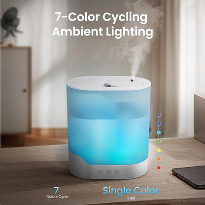 YOGIN Air Humidifier for Bedroom, 3L Top-Fill Cool Mist Humidifier & Essential Oil Diffuser, Ultra-Quiet <24dB, Smart Humidity Control, Up to 40H Runtime
