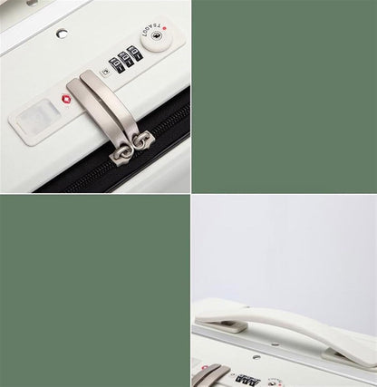 Suitcase Suitcases with Universal Wheel Security Luggage USB Interface Lightweight TSA Code Lock Carry-on Suitcase (Color : A, Size : 24in)
