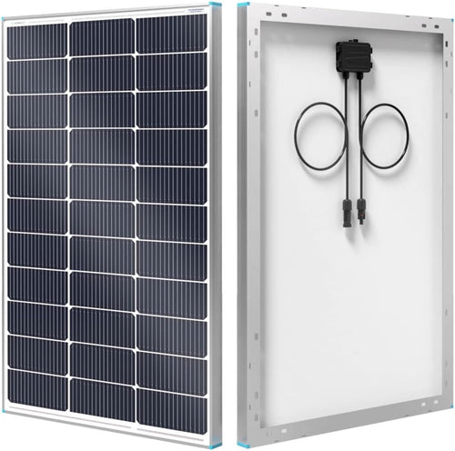 Renogy N-Type 16BB 100W Solar Panel, 12V 100 Watt Solar Panel 25% High-Efficiency, PV Module Power Charger for RV Marine Rooftop Farm Battery and Other Off-Grid Applications (100, Watts)