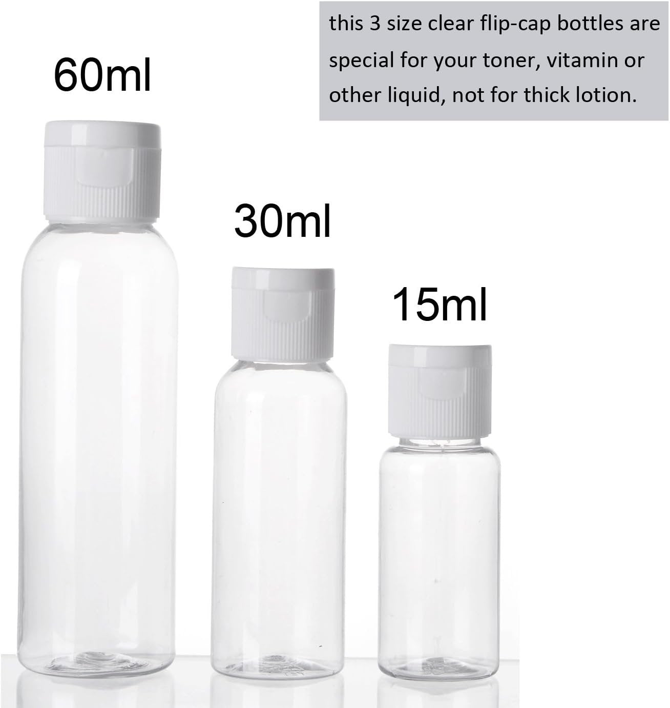 Alink 16pcs Travel Size Toiletry Bottles Set, TSA Approved Clear Cosmetic Makeup Liquid Containers