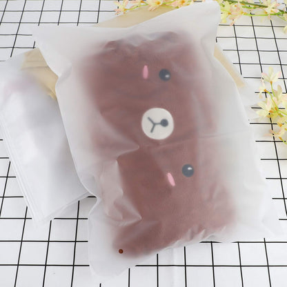 ENPOINT Packaging Clothing Bags, 50PCS 12x16 inch Poly Plastic Bag for Clothes, Frosted Ziplock Bags for Packing Selling Apparel Organization, Custom T Shirts, Pillowcases, with Vent Holes, 3 Mil