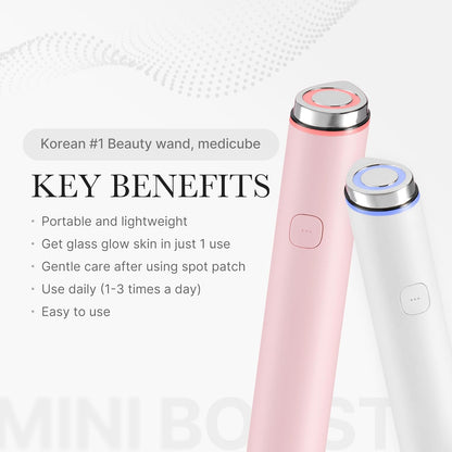 medicube Mini Booster Pro Pink | Affordable At-Home Facial Skin Care Tool for Beginners - Portable Glow Booster for Glass Skin, Boosting Skin Care Absorption, Skin care for teens, Korean Skin Care