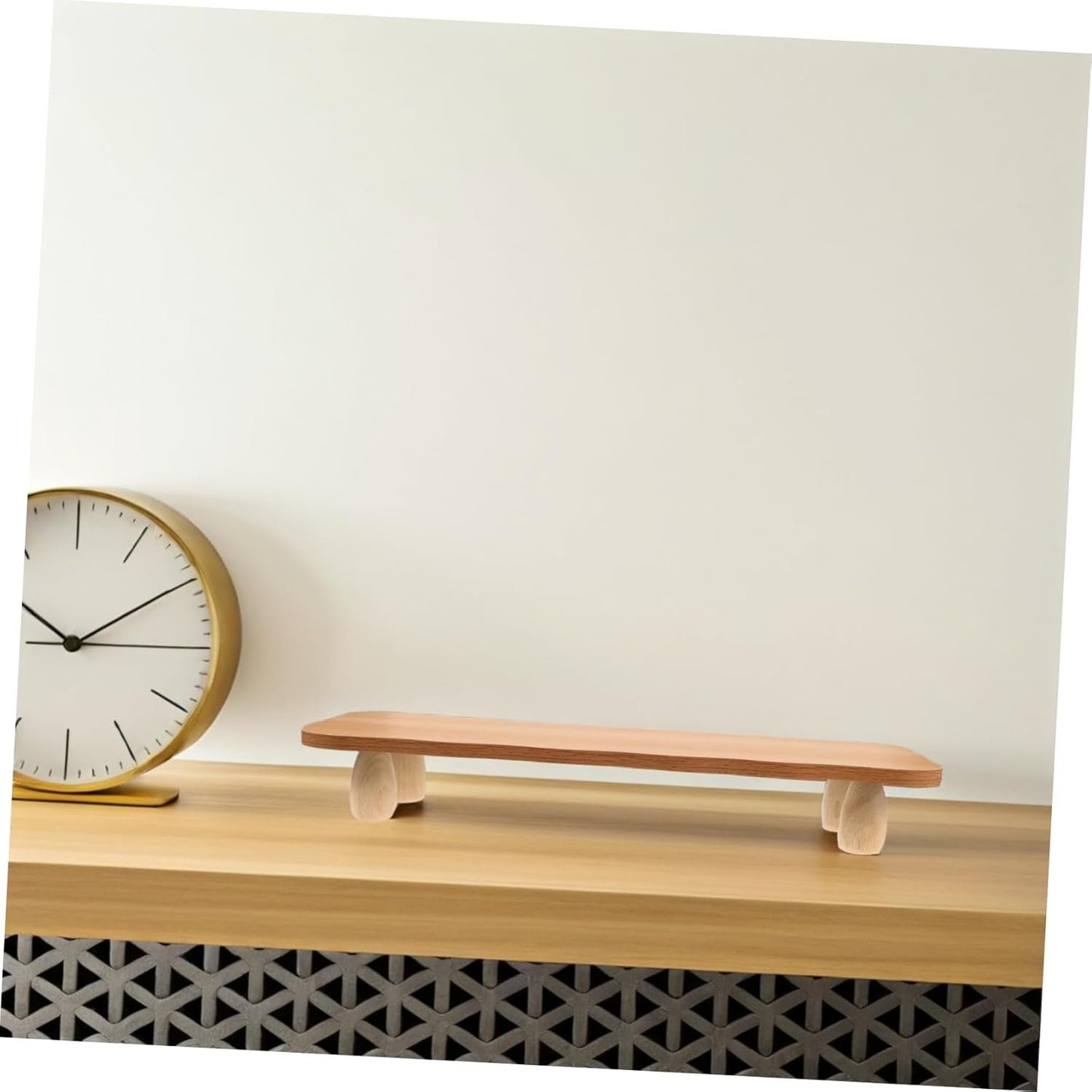 KALLORY Computer Monitor Stand Riser Ergonomic Wooden Desk Organizer for Home Office Height Durable Construction Enhances Workspace Organization Fits Heavy Monitors