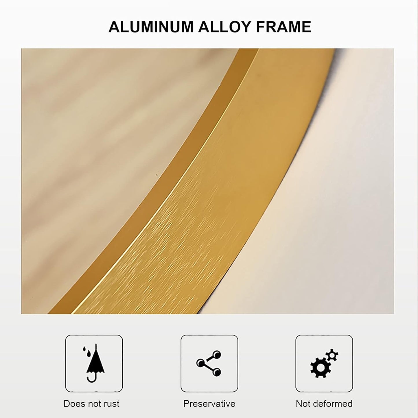 Specchio da bagno moderno ovale retroilluminato a LED con dimmerabile 3 temperatura di colore Smart Lighting Specchio da trucco a parete per Vanity Telaio in lega di alluminio nero 40X70 CM