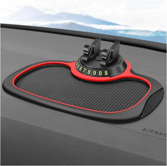 JNNJ Non-Slip Mat for Car Mobile Phone Holder, Non-Slip Mobile Phone Mat for Car, Mobile Phone Holder on Dashboard Centre Console Non-Slip Mat (Red Edge)