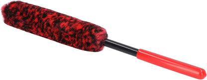 Uplory Wheel Brush, Wheel Detailing Brush Pp Handle Brush End Dense Absorbent Synthetic Wool Microfiber, Rim Cleaner Brush for Car Wheel