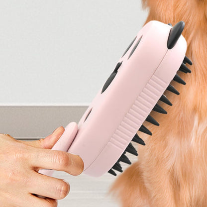 Dog Water Brush,4 in 1 Dog Hair Removal Comb with Water Spray | Steamy Pet Massage Tool, Pet Comb for Shedding, Cleaning, Grooming