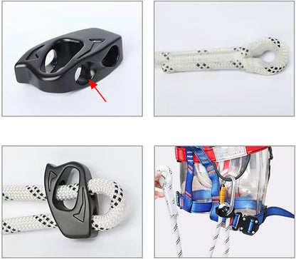 Générique Ascenders for Climbing Rope, Self-Braking Descender, Quick-Release Stop Device, 2.76X1.57X0.78in, Non-Slip Grip Design, Lightweight Safety Tool, Rappelling Gear, Mountaineering