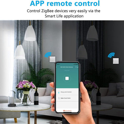 eMylo 5.0 Bluetooth&3.0 ZigBee Gateway 3 In 1 Wireless Remote Control Gateway Smart Bluetooth ZigBee WiFi Hub for Home Automation Compatiable with Alexa, Google Home work with Smart Life/Tuya App