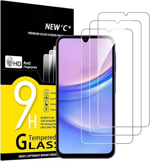 NEW'C 3 Pack Designed for Samsung Galaxy A15 5G /4G Screen Protector Tempered Glass,Case Friendly Ultra Resistant