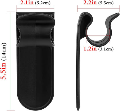 DODAMOUR 6 Pack Car Umbrella Holder, Universal Trunk Hook Fastener Clip for Auto Vehicle, Adhesive Car Back Seat Umbrella Storage Accessories (Black)