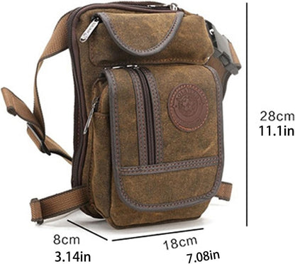 EquiPouch Riding Pouch Effortless Riding Gear Hip Bum Oxford Leg Bag, Men Women Outdoor Travel Waist Pack (Dark Brown)