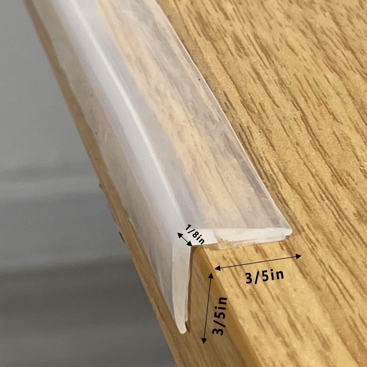 Edge Protector 100% Silicone, 6ft Baby Proofing Corners Clear Guards, Pre-Tape Adhesive Soft for Kids Safety, Child Table Cabinets Furniture Bumper (0.6x0.6in(Width))