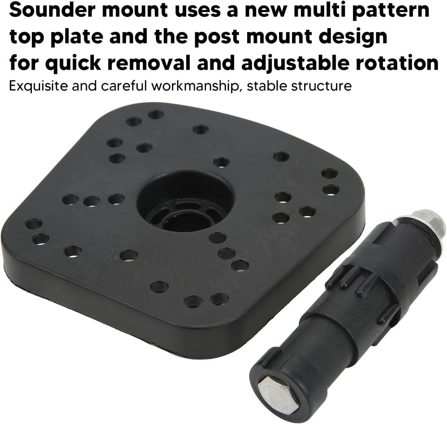 Fishfinder Mount, Adjustable Rotation Universal Sounder Mount Fish Finder Mount Replacement for Marine Electronics