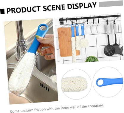 FOMIYES 3 Pcs Glassware Cleaning Tools for Wine Glasses Decanters Blue Bendable Brushes for Hard to Reach Stains Durable Kitchen Home Cleaning Essentials