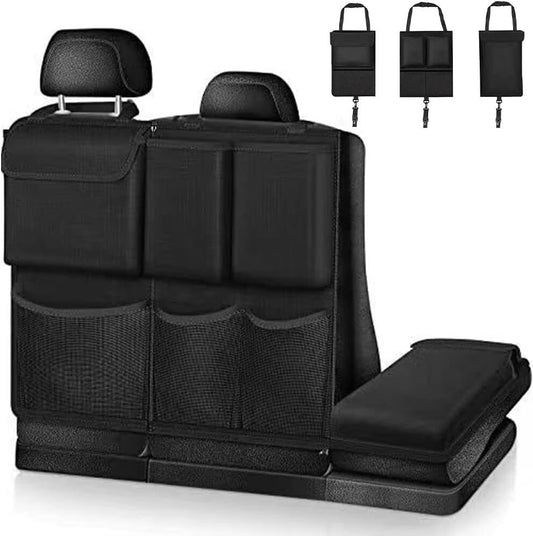 Hawsam BackSeat Organizer Car Back Seat Organiser, SUV Storage Bag Waterproof Multifunctional Car Organiser, Splits Boot Back Seat with Many Pockets (3-in-1)